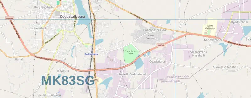 Figure 2: Annie Besant Park in Doddabalapur was the venue for the JOTA-JOTI (Map courtesy: https://qsl.design)