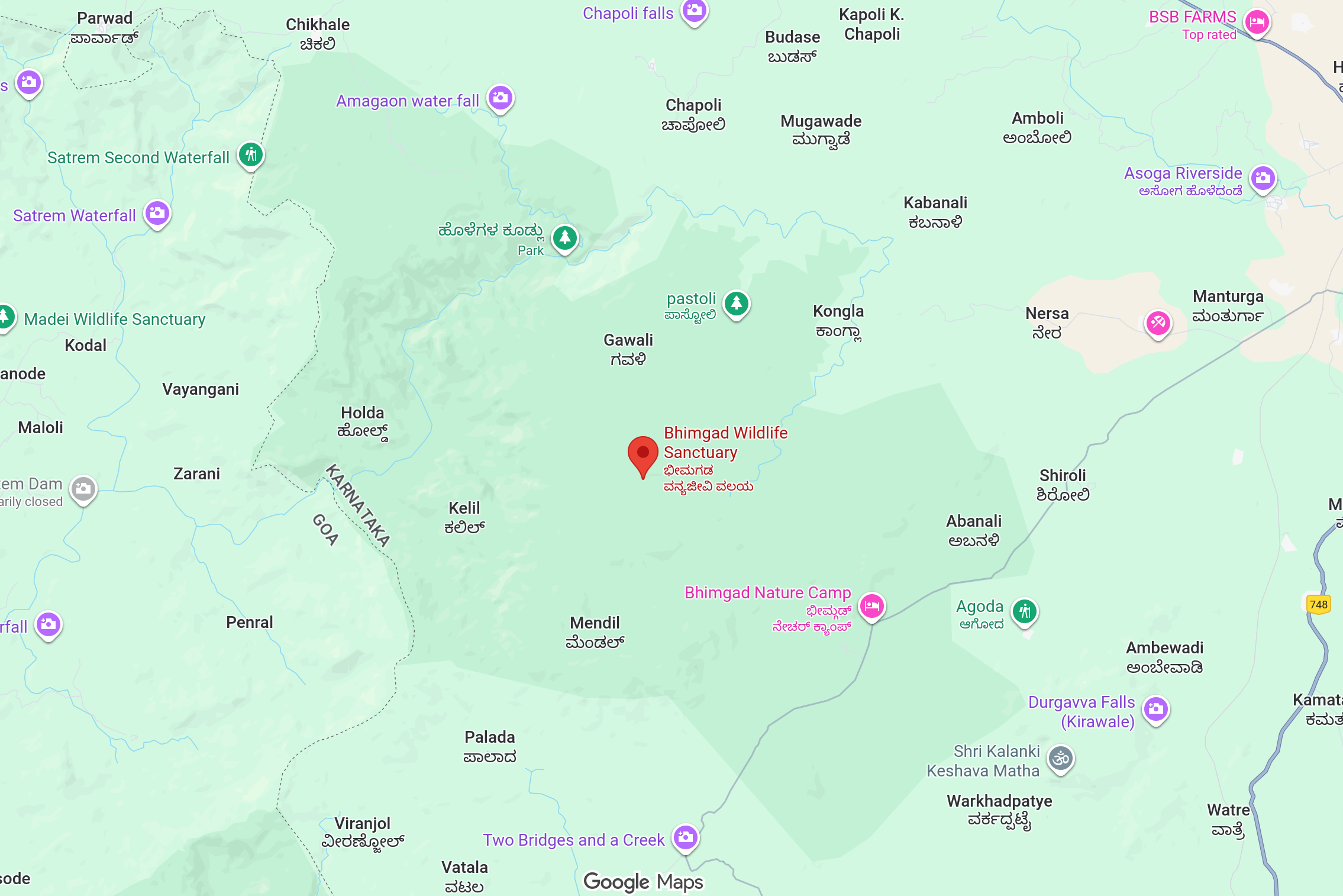 Figure 2: Potential POTA at Bhimgad Wildlife Sanctuary