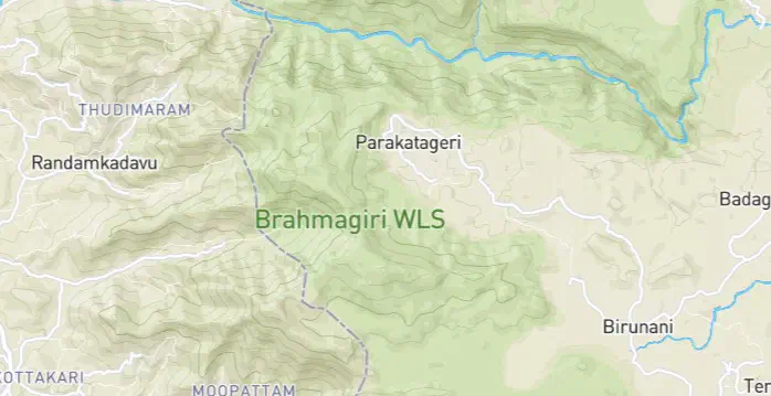 Figure 2: Brahmagiri Wildife Sanctuary in the Western Ghats