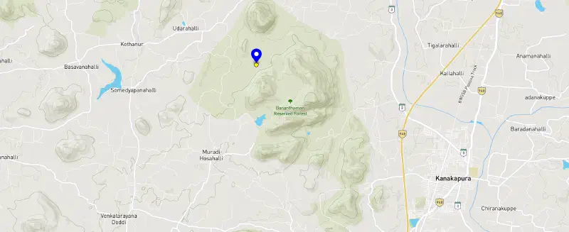 Figure 1: Location of Bananthimari forest