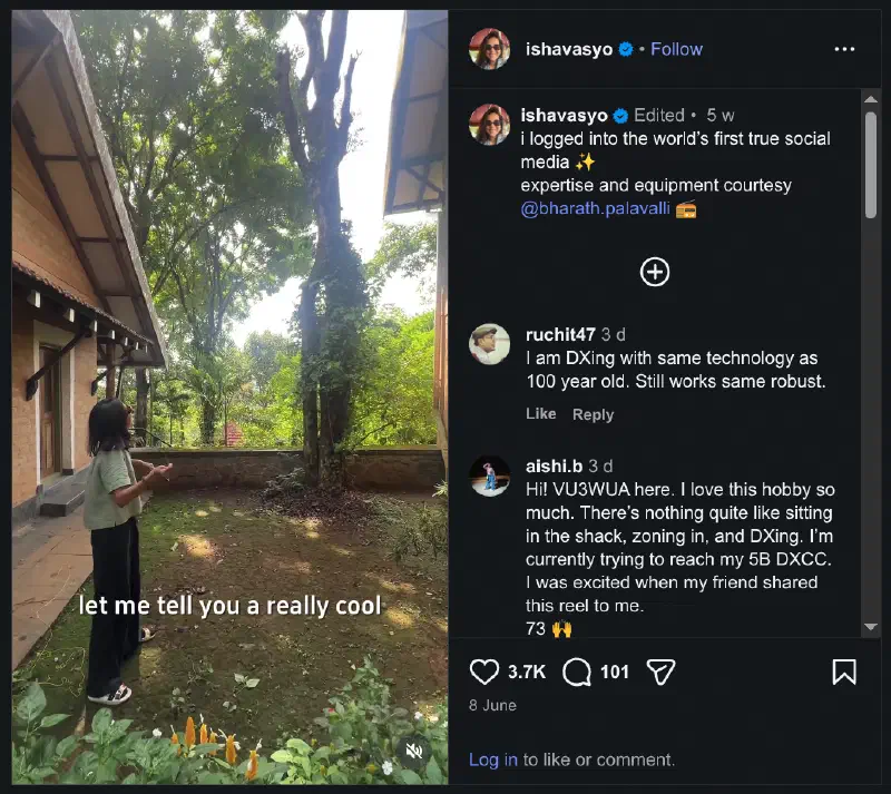 Screenshot of Instagram reel by a participant
