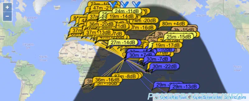 Figure 5: PSKReporter Tx on zBitx at IN-0189