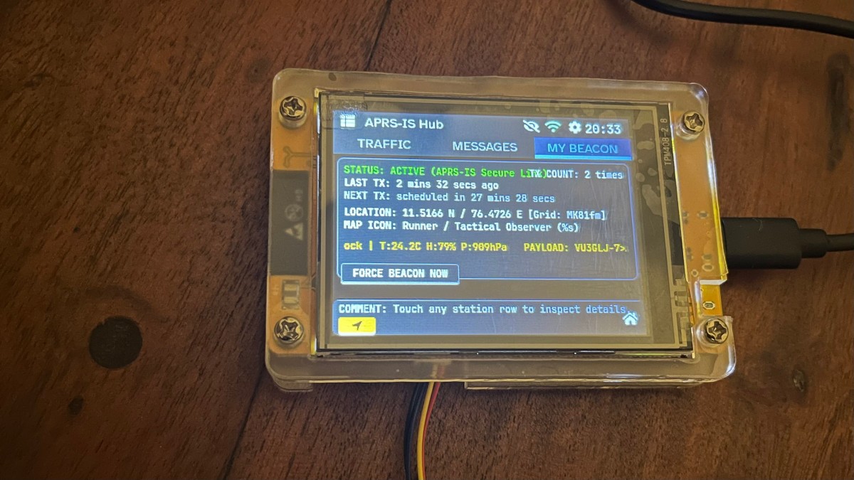 QRPickle Beacon information being sent