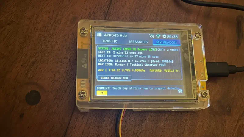 QRPickle Beacon information being sent
