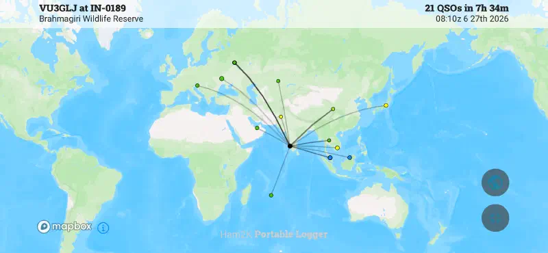 Figure 1: QSO Map from the activation attempt at IN-0189