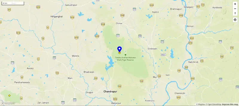Figure 2: Location of Tadoba, IN-0067 (Map courtesy: https://pota.app)